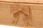 bali & pari Creusa Natural Rattan Storage Bench with Bow Detail