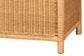 bali & pari Creusa Natural Rattan Storage Bench with Bow Detail
