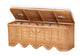 bali & pari Rivka Natural Rattan Storage Bench with Scalloped Base and Cushion
