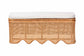 bali & pari Rivka Natural Rattan Storage Bench with Scalloped Base and Cushion