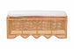 bali & pari Rivka Natural Rattan Storage Bench with Scalloped Base and Cushion