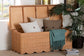 bali & pari Yoselin Natural Rattan Storage Bench with Scalloped Edge Frame