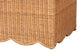 bali & pari Yoselin Natural Rattan Storage Bench with Scalloped Edge Frame