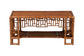 bali & pari Tahlia Marbled Tortoise Rattan Coffee Table with Open Shelf