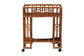 bali & pari Tahlia Marbled Tortoise Rattan Kitchen Cart with Open Shelf
