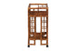 bali & pari Tahlia Marbled Tortoise Rattan Kitchen Cart with Open Shelf