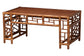 bali & pari Wahid Marbled Tortoise Rattan Coffee Table