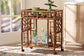bali & pari Wahid Marbled Tortoise Rattan Kitchen Cart