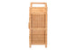 bali & pari Hendrina Natural Rattan and Mahogany Wood Shoe Cabinet, 3-Tier