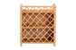 bali & pari Hendrina Natural Rattan and Mahogany Wood Shoe Cabinet, 3-Tier