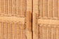 bali & pari Hendrina Natural Rattan and Mahogany Wood Shoe Cabinet, 3-Tier