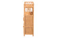 bali & pari Hendrina Natural Rattan and Mahogany Wood Shoe Cabinet, 4-Tier