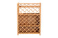 bali & pari Hendrina Natural Rattan and Mahogany Wood Shoe Cabinet, 4-Tier