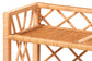 bali & pari Hendrina Natural Rattan and Mahogany Wood Shoe Cabinet, 4-Tier