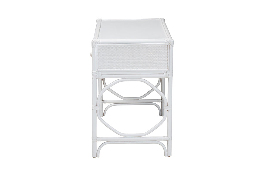 bali & pari Arben Natural Rattan Writing Desk with Three Drawers
