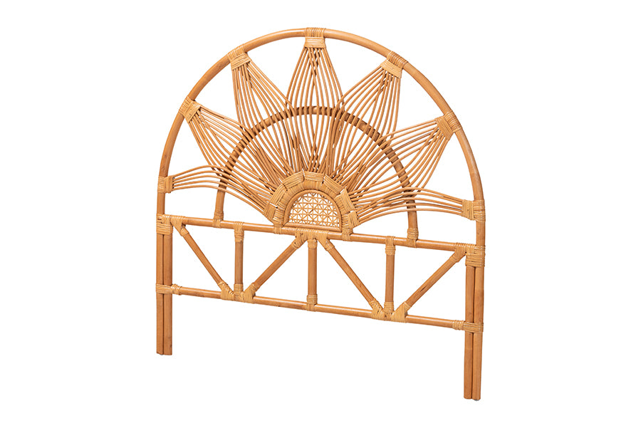 bali & pari Jasmine Natural Rattan Freestanding Headboard, Twin