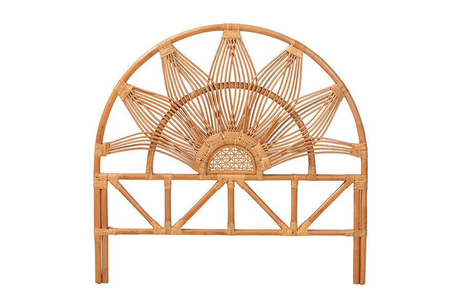 bali & pari Jasmine Natural Rattan Freestanding Headboard, Twin