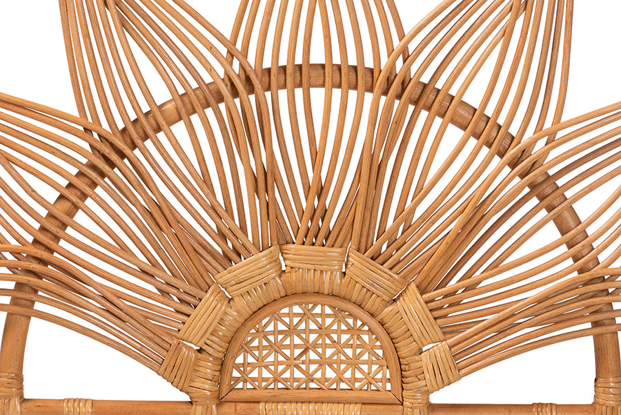 bali & pari Jasmine Natural Rattan Freestanding Headboard, Twin