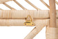 bali & pari Lolita Natural Rattan Freestanding Headboard with Leaf Motif, Twin