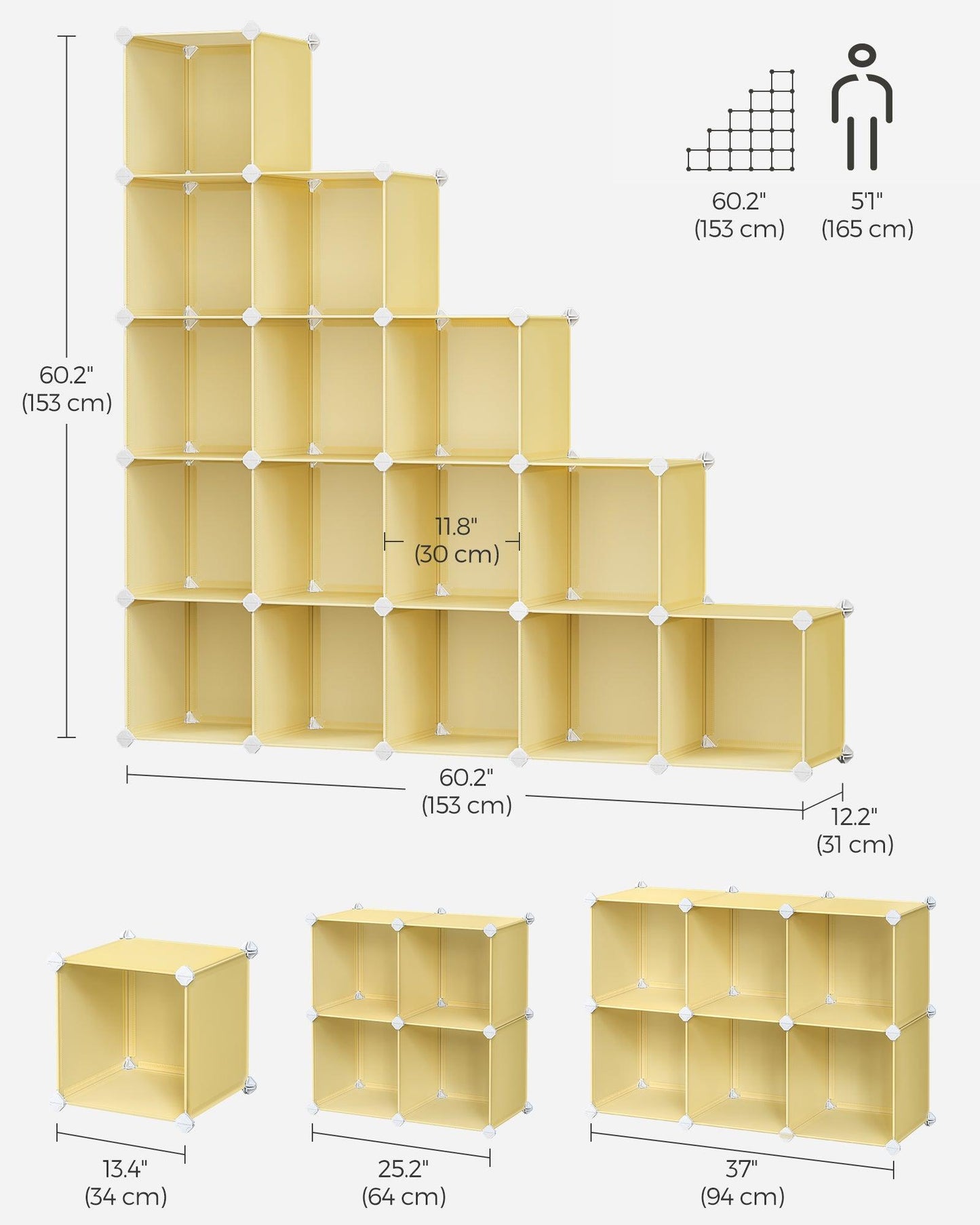16-Cube Plastic Storage Organizer FredCo