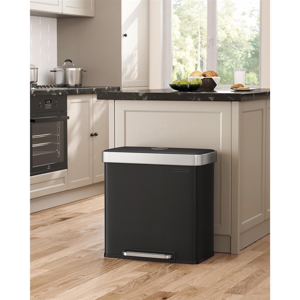 16 Gallon(2 x 8 Gallon) Dual Compartment Trash Can FredCo