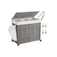 160L Rollling Laundry Hamper with Lid FredCo