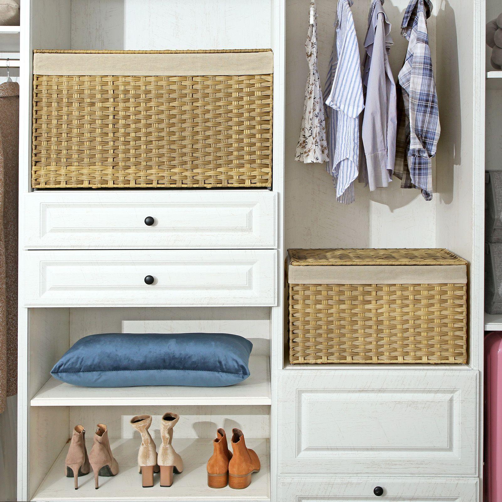 17.2 Gallon Woven Storage Basket with Lid FredCo