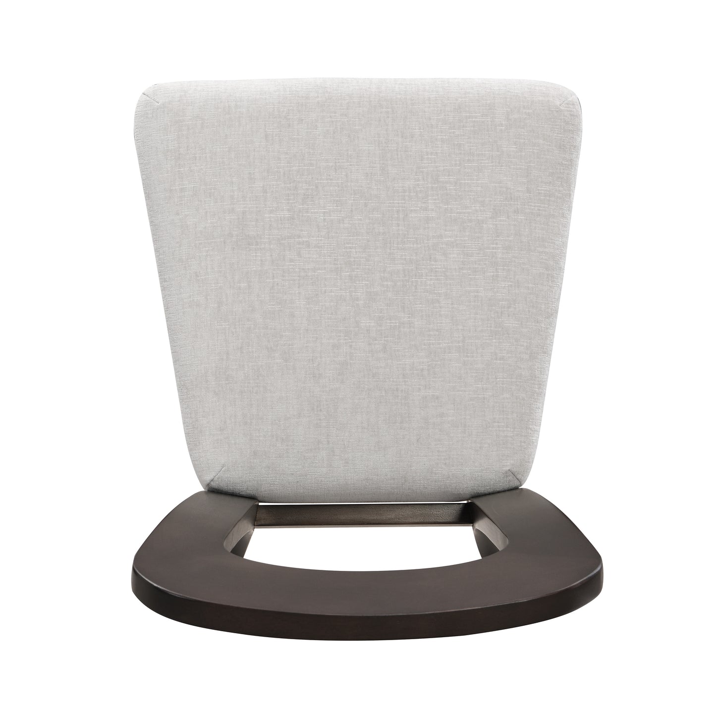 Dining Chairs Set of 2, Upholstered Kitchen Side Chairs with Gray Fabric Seating Dark Brown Solid Rubber Wood Legs, 330 LBS Weight Capacity FredCo