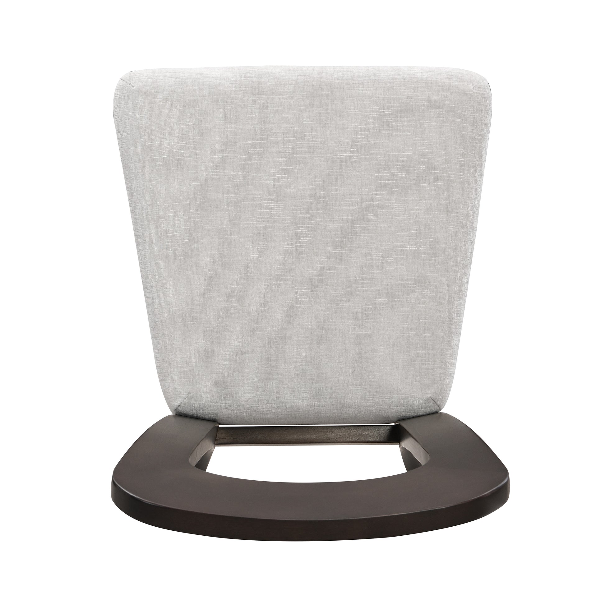 Dining Chairs Set of 2, Upholstered Kitchen Side Chairs with Gray Fabric Seating Dark Brown Solid Rubber Wood Legs, 330 LBS Weight Capacity FredCo