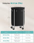 18.5-Gallon Laundry Basket on Wheels Black and Silver FredCo