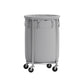 18.5-Gallon Laundry Basket on Wheels Gray and Silver FredCo
