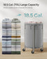 18.5-Gallon Laundry Basket on Wheels Gray and Silver FredCo