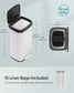 18-Gallon Stainless Steel Kitchen Trash Can FredCo