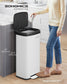 18-Gallon Stainless Steel Kitchen Trash Can FredCo