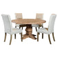 Florence 5-piece Round Dining Table Set Rustic Honey