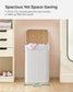 19-Gallon Laundry Hamper with Lid and Handles Cloud White FredCo
