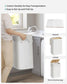 19-Gallon Laundry Hamper with Lid and Handles Cloud White FredCo