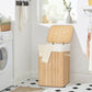 19-Gallon Laundry Hamper with Lid and Handles Natural Beige FredCo
