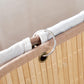 19-Gallon Laundry Hamper with Lid and Handles Natural Beige FredCo