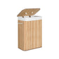 19-Gallon Laundry Hamper with Lid and Handles Natural Beige FredCo