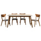 Everett 5-piece Rectangular Dining Table Set Natural Walnut