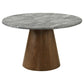 Franklin 5-piece Round Dining Table Set Grey and Dark Oak
