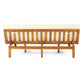 Outdoor Elegance Daybed with Convertible Design, Beige Cushion, Acacia Wood Frame FredCo