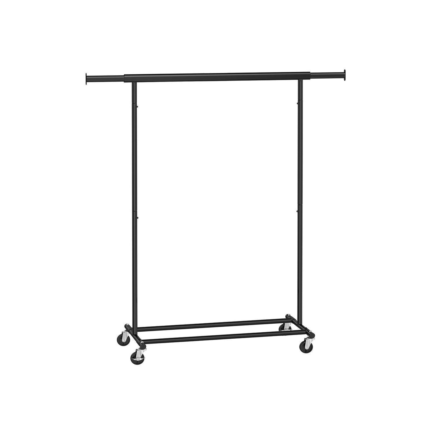 198 lb Clothes Rack with Wheels Black FredCo