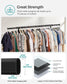 198 lb Clothes Rack with Wheels Black FredCo