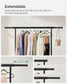 198 lb Clothes Rack with Wheels Black FredCo
