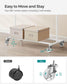 198 lb Clothes Rack with Wheels Classic White FredCo
