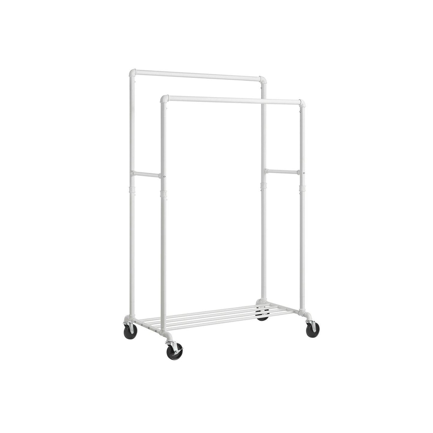 198 lb Load Double-Rod Clothes Rack FredCo