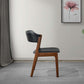 High Quality Enzo Mid-Century Modern Black Leather Dining Chair (Set of 2) with Solid Wood Base 21.1'W x 24.5'D x 30.1'H for Living Room Bedroom Outdoor FredCo
