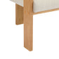 2-Pack Dining Chairs with Pillow Back, Beige Fabric, Natural Color Solid Wood Frame FredCo